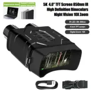 850nm Night Vision Goggles 5K Infrared Binoculars for Hunting 10x Zoom IR Camera