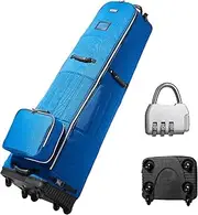 [VEVOR] Golf Travel Bag, Outdoors Soft-Sided Golf Travel Cover, Heavy Duty 1200D Polyester Oxford Wear-Resistant Waterproof, Padded Luggage Case with Wheels, Foldable Golf Club Storage Bag for Airline