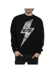 AC/DC Mens Lightning Bolt Cotton Sweatshirt