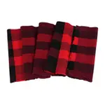 BURBERRY經典格紋設計混紡羊毛圍巾(黑X紅)