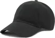 Kids Washed Low Profile Cotton and Denim UPF 50+ Plain Baseball Cap Hat
