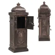 Pillar Box Letter Post Mail Mailbox Vintage Retro Aluminium Rust Proof Bronze