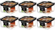 6 Pack Sistema Ultra Tritan Container 460ML Plastic Food Storage