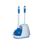 Mr. Clean 440436 Turbo Plunger and Bowl Brush Caddy Set Non-Slip Base + Brush