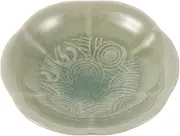Ipetboom Flower Shape Ceramic Sauce Dish Appetizer Plate for Sushi Condiments Snacks Stain Resistant Easy to Clean Safe Durable Porcelain Design