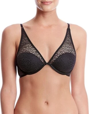 DKNY Women's Litewear Plunge Underwire Bra, Black Lace 32D NWT