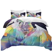 Colorful Rainbow Space Starlight Pegasus Quilt Cover