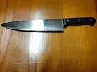 Camelot stainless steel Chef knife cleaver OL: 350mm, Serrated Blade L: 230mm