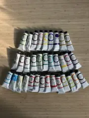 LOT of 35 GAMBLIN 1980 OIL COLORS PAINT 37 mL. TUBES NEW