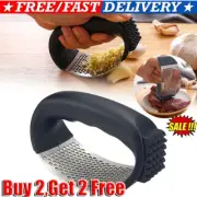 Kitchen Stainless Steel Garlic Press Crusher Manual Rocking Mincer Squeezer LQ