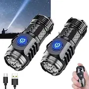 Three-Eyed Monster Mini Flash Super Power Flashlight, German Thumb Sized Flashlight, 3 Eyed Monster Mini Flashlight, Outdoor Small High Lumen Rechargeable Wate