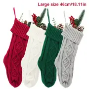 Christmas Stocking Cable Knit Stocking Kids Xmas Decoration Candy Xmas Gift Sock