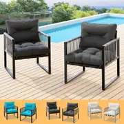 ALFORDSON 2x Outdoor Lounge Chairs Patio Furniture Garden Armchair Rattan Chair Wicker