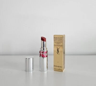 YSL Rouge Volupte Shine Candy Glaze Colour Lipstick Shine 7 Beige Bliss. BNIB.