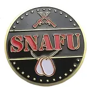 FUBAR Snafu Military Flipping Challenge Gold Plated Coin
