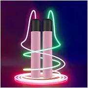 Glowing Jump Ropes Skipping Rope for Kids Develop Children's Sports Interest Men Women Fitness Exercise Indoors Outdoors Cool LED Light Rope Adjustable Jumping Rope