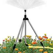 Garden Tripod Sprinkler | 360 Degree Rotating Sprinkler Set,Telescopic Watering Sprinkler for Large Area Coverage Yard Grass Watering Buniq