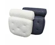 Non-Slip Suction Cups Air Mesh Bathtub Pillow Support Neck, Head and Back