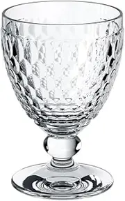 [Villeroy & Boch] Boston Red Wine Glass, Clear Crystal Glass in Goblet Shape with Diamond Cut, Dishwasher Safe, 310 ml
