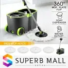 360 Degree Rotating Spin Mop and Bucket Set w/ Wheels and 4 Microfiber Mop Heads