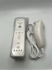 NEW Game Remote Controller Wand WHITE for Nintendo Wii /w Nunchuck