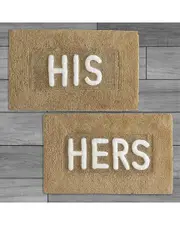 Jean Pierre New York "His & Hers" Bath Mat Set