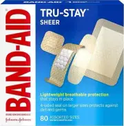 Band-Aid Brand Tru-Stay Sheer Strips Adhesive Bandages, 80 ct