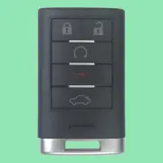 NEW Cadillac 5 Button Smart Key 2008-2014 M3N5WY7777A + Emergency Key Blade
