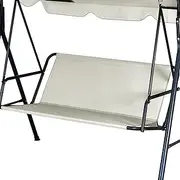 Replacement Swing Seat Cover Hollywood Swing Cushion Replacement Parts Garden Swing Replacement Cushion Garden Chair Seat Cover 900D Oxford Fabric Waterproof Tear-Resistant for 2 & 3 Seaters (Beige,