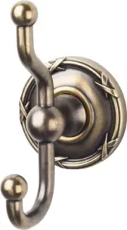 Top Knobs ED2GBZE Edwardian Double Hook German Bronze Ribbon Backplate