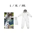 Bee Suit Beekeeper Costume Professional with Hat Hood Breathable with Gloves