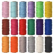 3mm x 594 Yards Macrame Cord - 18 Colors Natural Colored Macrame Cotton Cord ...