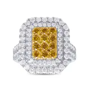 Meera Emerald Halo Ring with 2.00ct of Laboratory Grown Diamonds in 9kt White Gold