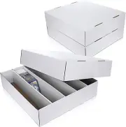 Card Storage Box 5000 Count Trading Card Box White Sports Card Storage Boxes Col