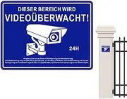 Video Observation Sign | Waterproof 24 Hour Observation Sign Adhesive Labels - Waterproof Observation Labels Camera Alarm System Stickers for Home Business