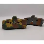 Sanrong1/72 World War I German Heavy Tank A7V Chariot Battle Tank Finished Model