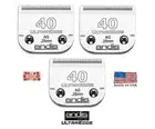 3-ANDIS ULTRAEDGE 40 BLADE*Fit Many Oster,Wahl,Moser,Laube Clippers*Pet Grooming