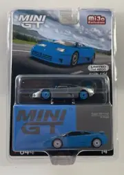 MINI GT BUGATTI EB110 GT BLU BUGATTI 1/64 DIECAST MODEL CAR Chase