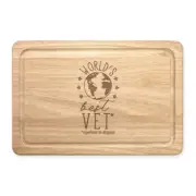 World's Best Vet Rectangular Wooden Chopping Board - Funny Animal