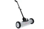 HORUSDY 18Inch Magnetic Pick Up Sweeper With Wheel 45Lbs with Telescoping Holder