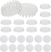 12pcs Self Stick Carpet Protector Spiked Caster Cups, Furniture Leg Carpet Protectors, Anti Slip Pads Comfortable Touch Caster Cup for Sofas/Tables/Chairs(Size:Round, 55mm)
