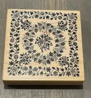 Holiday Holly Christmas Leaves P3X #K-1271 Rubber Wood Stamp 4.5” X 4.5” USA