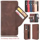 Shockproof Leather Wallet Flip Case Card Cover For Samsung Galaxy Z Fold 3 4 5 6