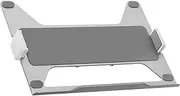 Desky Expandable Laptop Mount Tray – Adjustable 10"-17" Laptop Holder for VESA Monitor Arms - Silver