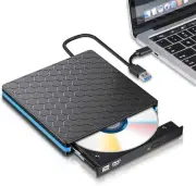 USB 3.0 Type C External DVD CD Drive Dual Port DVD Player Optical Burner Writer