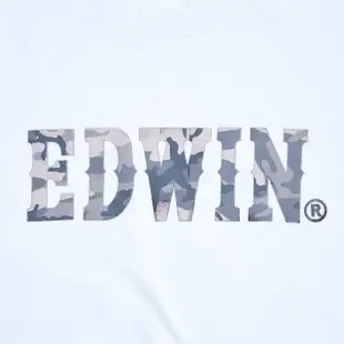 【EDWIN】女裝 溫變迷彩短袖T恤(白色)