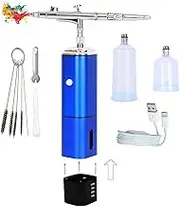 Airbrush Kit with Compressor no Hose 1pc Battery Cordless Dual Action Airbrush Set Detachable Air Brush Gun Portable Airbrush for Makeup Art Painting Craft Cake Tattoo Model Barber