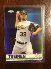 2019 Topps Chrome Blake Treinen Purple Refractor /299 Athletics