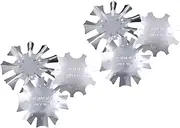 Nail Art Stencil Plates 6pcs Stainless Steel Nail Manicure Tool Press on Nails Short Template for Women Girls Style