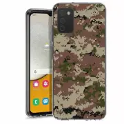 For Samsung Galaxy A03s A02s TPU Case Cover+Glass(Digi Woods Camo)